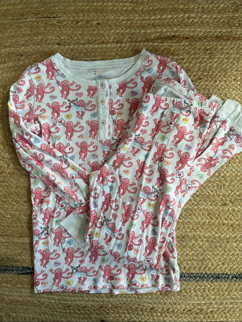 Roller Rabbit Valentines Be My Monkey PJs 12